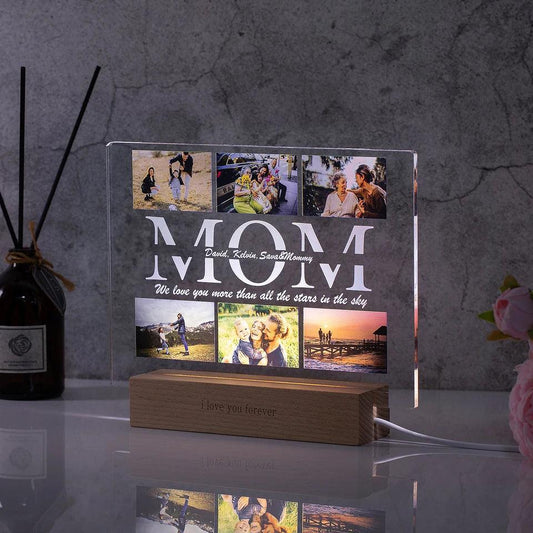 Personalized 3D Laser Engraved Acrylic Lamp – Custom Photo Night Light for Mom, Dad & Holiday Gifts 2025